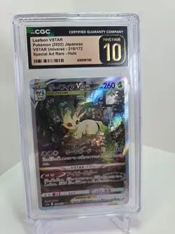 CGC Pristine 10 Leafeon VSTAR 210/172 SAR VSTAR Universe s12a Pokemon Card - Image 1