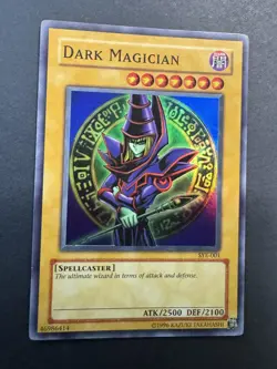 Dark Magician SYE-001 Super Rare Unlimited Yugioh LP small crease on back - Image 1