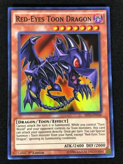 Yugioh Red-Eyes Toon Dragon SHVI-EN036 1st Super (NM) - Image 1