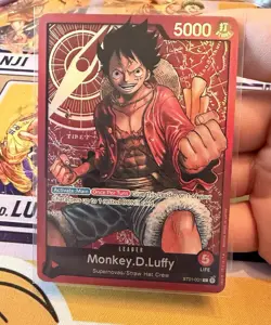 One Piece TCG Monkey.D.Luffy ST01-001 Starter Deck 1: Straw Hat Crew Errata - Image 1