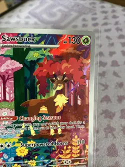 Pokemon TCG Sawsbuck Temporal Forces 166/162 Illustration Rare IR NM - Image 4