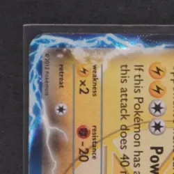 2013 POKEMON BLACK & WHITE PLASMA STORM #48/135 ZAPDOS EX - Image 3