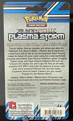 Pokemon 2013 Black & White Plasma Storm Checklane Blister Pack Factory Sealed - Image 2