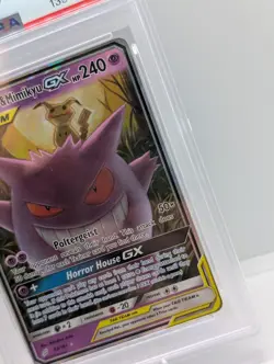 Pokemon- TCG - PSA 9 Mint Gengar & Mimikyu Gx Team Up Tag Team S&M 2019 #53/181 - Image 3