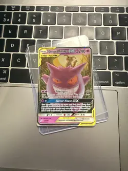 Gengar Mimikyu GX Tag Team TCG Card 53/181 Sun Moon Ultra Rare Pokemon TCG - Image 3