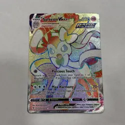 Pokemon Sylveon VMAX TCG Rainbow Secret Rare Card 211/203 Evolving Skies Rare - Image 1
