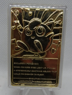 Pokemon Jigglypuff 23K Gold Plated Trading Card with Sealed COA 1999 Burger King - Image 3