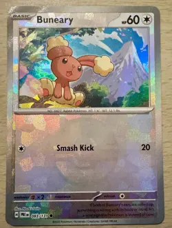 Pokemon TCG Buneary 083/131 Prismatic Evolutions Pokeball Reverse Holo Card - Image 1
