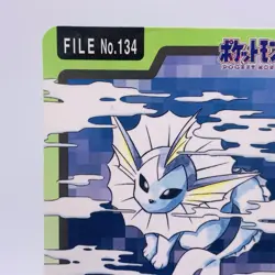 Pokemon Cards Bandai Carddass Vaporeon File No.134 1997 VG Japanese g925 - Image 2