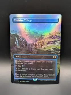 MTG - Mistrise Village - FOIL BORDERLESS - Land (U) - TDM #397 - Rare - NM - Image 1