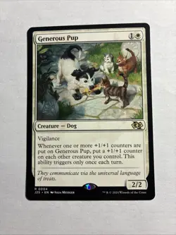 Generous Pup - Foundations Jumpstart MTG Plus Bonus Rare!!! - Image 1