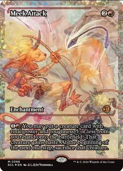 Meek Attack - Fracture Foil Showcase ECL NM MTG - Image 1