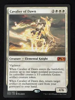 1x MTG Cavalier of Dawn - Core Set 2020 (M20) #10 - Magic the Gathering - Image 1