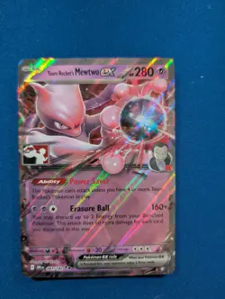 Pokemon TCG Team Rockets Mewtwo Ex DRI 081/182 Play Pokemon Prize Pack Stamp - Image 1