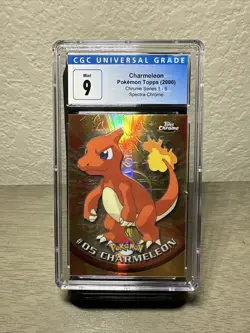 2000 Pokemon Topps Chrome Spectra Charmeleon Chrome Series 1 #5 CGC 9 - Image 1