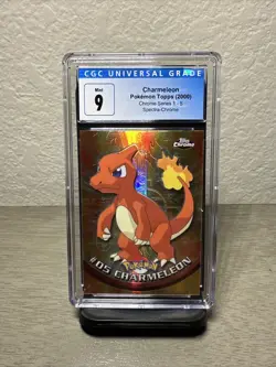 2000 Pokemon Topps Chrome Spectra Charmeleon Chrome Series 1 #5 CGC 9 - Image 3