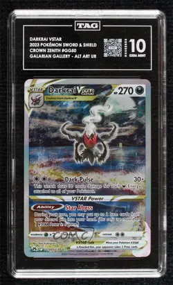 Full Art - Darkrai VSTAR Pokemon Sword & Shield Crown Zenith Galarian Gallery - Image 1
