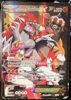 Pokemon Team Magma's Groudon EX 15/34 Double Crisis Ultra Rare Holo Full Art - Image 1