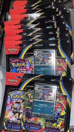 POKEMON Mega Evolution Phantasmal Flames 3-Pack Blister Case of 24 Ct (72 Packs) - Image 2