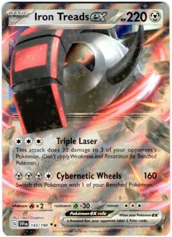 IRON TREADS EX 143/198 POKEMON, SCARLET & VIOLET (SVI) ULTRA RARE HOLO - Image 1