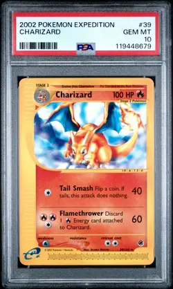 2002 Pokemon Expedition #39 Charizard PSA 10 Gem Mint - Image 1