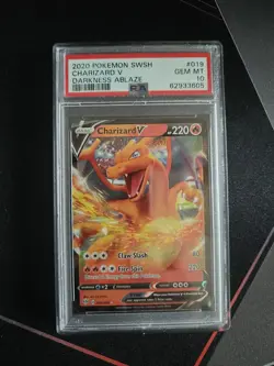 Charizard V PSA 10 Pokemon TCG SWSH Darkness Ablaze Gem Mint 019/189 - Image 1