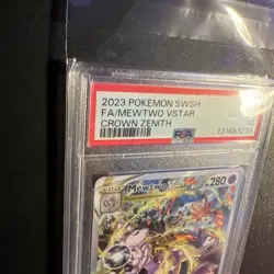 2023 POKEMON SWORD & SHIELD CROWN ZENITH #GG44 FULL ART/MEWTWO VSTAR PSA 10 - Image 3