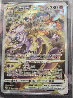 2023 POKEMON SWORD & SHIELD CROWN ZENITH #GG44 FULL ART/MEWTWO VSTAR PSA 10 - Image 2