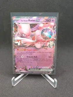 Pokemon TCG Team Rockets Mewtwo Ex DRI 081/182 Play Pokemon Prize Pack Stamp - Image 1