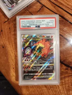 2022 POKEMON SWSH BLACK STAR PROMO #262 FULL ART/CHARIZARD VSTAR PSA 10 - Image 1