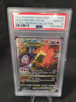 2022 POKEMON SWSH BLACK STAR PROMO #262 FULL ART/CHARIZARD VSTAR PSA 10 - Image 1