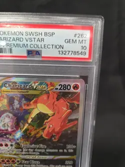 2022 POKEMON SWSH BLACK STAR PROMO #262 FULL ART/CHARIZARD VSTAR PSA 10 - Image 3