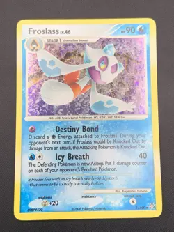 Pokemon TCG Froslass Holo Rare Card 3/146 Legends Awakened LP - Image 1