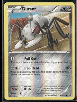 2012 Dragons Exalted Set Pokemon Card 083 Durant Reverse Foil NM - Image 1