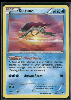 2016 BREAKPoint Set Pokemon Card 030 Suicune LP - Image 1