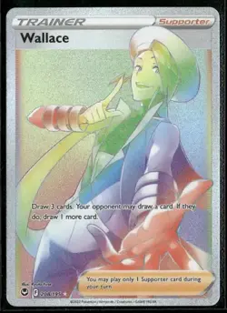 2022 Silver Tempest Set Pokemon Card 208 Wallace NM - Image 1