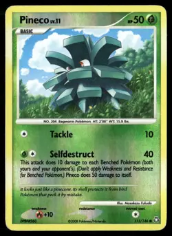 2008 Legends Awakened Set Pokemon Card 113 Pineco Reverse Foil HP - Image 1