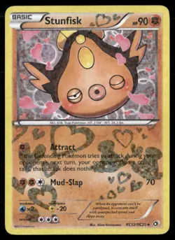 2013 Radiant Collection Set Pokemon Card 12 Stunfisk LP - Image 1