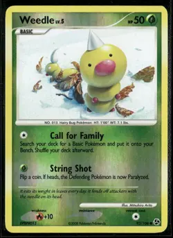 2008 Great Encounters Set Pokemon Card 093 Weedle Reverse Foil NM - Image 1