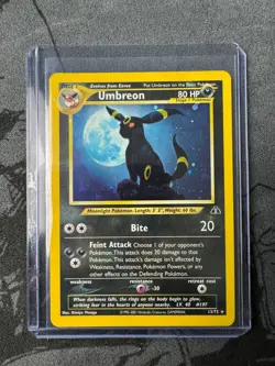 Umbreon 13/75 Neo Discovery Holo Rare Pokemon Card 2001 WOTC Vintage - Clean LP - Image 1