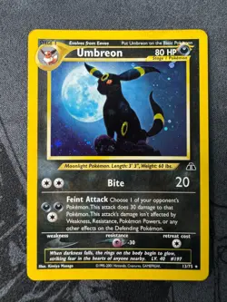 Umbreon 13/75 Neo Discovery Holo Rare Pokemon Card 2001 WOTC Vintage - Clean LP - Image 3