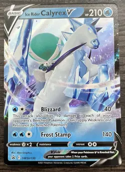 Ice Rider Calyrex V SWSH130 Pokemon TCG Sword & Shield Promo Cards Holo mint NM - Image 1