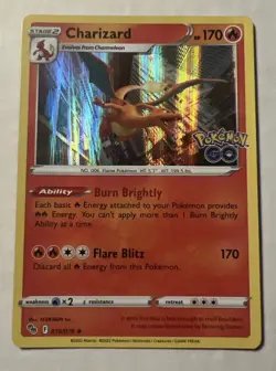 Pokemon TCG Charizard Pokemon Go 010/078 Reverse Holo Rare Card - Image 1