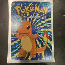 Charmander #004 2000 Pokemon Vending Prism Holo Sticker Card - Image 1