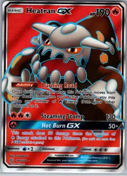 Heatran GX (Full Art) 216/236 SM - Unified Minds - Pokemon Card - NM - Image 1