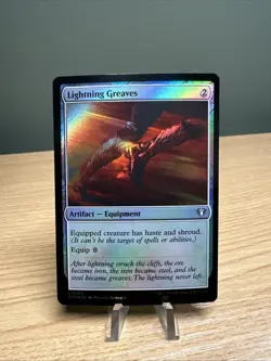 FOIL LIGHTNING GREAVES Commander Masters Magic MTG MINT CARD - Image 1