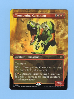 Trumpeting Carnosaur (Borderless) The Lost Caverns of Ixalan Regular - Image 1