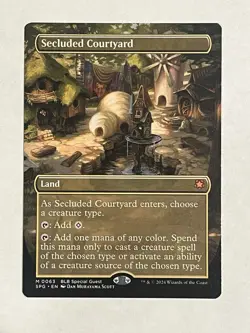 Secluded Courtyard NM Borderless Bloomburrow Special Guests MTG - Image 1