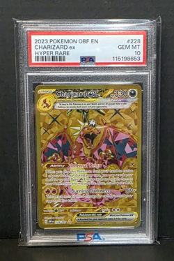 Pokemon TCG Charizard EX Obsidian Flames Holo Hyper Rare Card 228/197 PSA 10 - Image 1