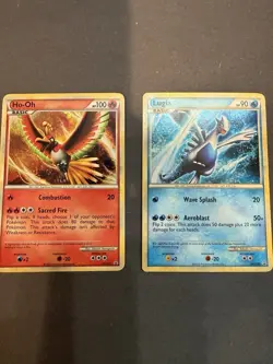Pokemon TCG Lugia HGSS02 Black star Promo Ho-oh HGSS01 Black star Promo (LP) - Image 1
